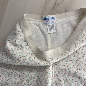 vtg 70s DUOFOLD floral layering leggings pants pajamas lounge ski snow warm 10